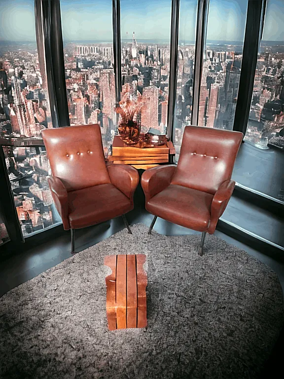Les fauteuils en cuir vintage représentent un classique intemporel dans le design d'intérieur, alliant élégance, confort et un fascinant sens de l'histoire. Ces pièces de mobilier offrent non seulement un siège confortable, mais sont aussi capables de transformer les espaces avec leur style distinctif et l'apparence caractéristique du cuir vieilli. Caractéristiques principales: Aspect Distinctif : Le cuir vintage est connu pour ses imperfections, ses variations de couleur et sa texture unique, qui racontent une histoire et confèrent du caractère à chaque fauteuil. Ces détails rendent chaque pièce unique et irremplaçable, parfaite pour ceux qui souhaitent un mobilier original. Confort Supérieur : Les fauteuils en cuir vintage sont conçus pour offrir un confort élevé. Le cuir s'adapte progressivement au corps, offrant une sensation d'enveloppement et de soutien. De plus, le rembourrage interne est souvent réalisé avec des matériaux de haute qualité, garantissant un siège agréable même pendant de longues heures. Polyvalence de Style : Grâce à leur design classique, ces fauteuils s'intègrent facilement dans différents styles de décoration, du rustique au moderne, en passant par le minimaliste. Ils sont parfaits pour les salons, les bureaux, les salles de lecture ou même des espaces plus informels comme les tavernes et les lounges. Durabilité et Entretien : Le cuir vintage, s'il est traité et entretenu correctement, est extrêmement résistant et durable. Il est facile à nettoyer et nécessite peu d'entretien, ce qui le rend idéal pour un usage quotidien. Les produits spécifiques pour le soin du cuir peuvent aider à maintenir la beauté et la douceur au fil du temps. Pourquoi les choisir ? Opter pour des fauteuils en cuir vintage, c'est choisir un mobilier qui allie esthétique, confort et fonctionnalité. Ces pièces de mobilier ne sont pas seulement pratiques, mais servent aussi d'éléments de design qui enrichissent l'atmosphère de la pièce. Parfaits pour ceux qui aiment le charme du passé et souhaitent une touche de chaleur et de caractère dans leurs espaces, les fauteuils en cuir vintage deviennent le point focal de n'importe quel environnement. Que ce soit un coin lecture, un salon accueillant ou un bureau au style sophistiqué, ces fauteuils offrent un équilibre parfait entre confort et style, invitant à des moments de détente et de convivialité. Avec leur beauté intemporelle et leur polyvalence, les fauteuils en cuir vintage sont un investissement qui enrichit votre maison, apportant une touche d'élégance et de nostalgie.